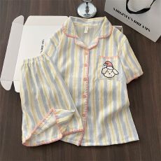 睡衣女士夏季薄款2026新款云朵棉甜美可爱短袖网红爆款家居服套装