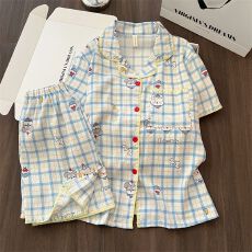 睡衣女士夏季薄款2026新款云朵棉甜美可爱短袖网红爆款家居服套装