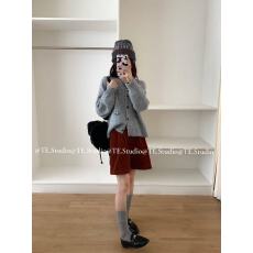 批发韩系慵懒风爱心扣毛衣外套<b class='q'>女</b>2025春季大码胖mm插肩袖正肩针织开衫
