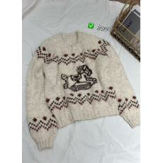 批发BLUEBERRY韩系温柔风套头<b class='q'>夏</b>单穿宽松显瘦甜美小众设计款针织上衣