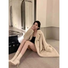 批发冬季环保皮草仿水貂绒长款宽松加厚加棉保暖<b class='q'>西服</b>领毛毛<b class='q'>外套</b>大衣女