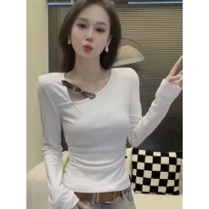 批发<b class='q'>莫代尔</b>人棉260克T恤女2025秋季新款辣妹修身显瘦<b class='q'>打底衫</b>