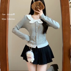 批发随心裁<b class='q'>莫代尔</b>260克2*2假两件波点u领长袖<b class='q'>T</b><b class='q'>恤</b>女装上衣