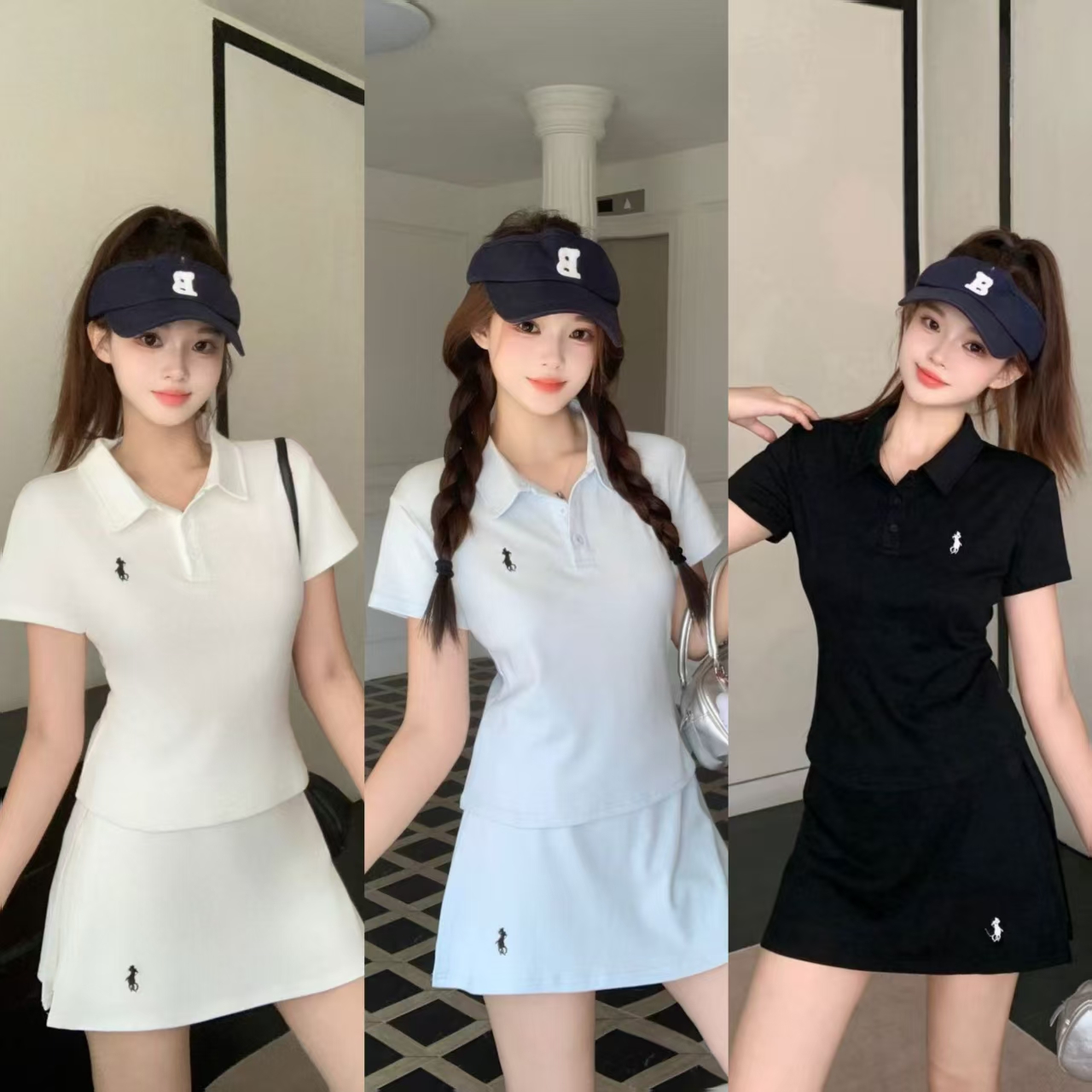MY11362# 大码女装新款休闲运动街头短袖短裙两件套女裝貨源服裝批發
