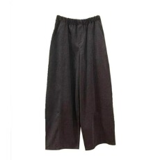 批发薄款/加绒-原版毛呢面料-立体腰头-灰色加绒宽松垂感阔腿<b class='q'>休闲裤</b>子