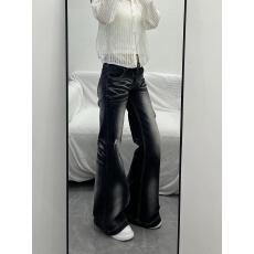 批发美式复古水洗渐变破洞低腰微喇<b class='q'>牛仔裤</b>女辣妹宽松显瘦喇叭拖地裤子