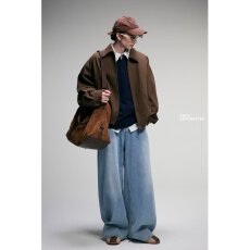 批发潮流美式青少年棒球服男女翻领绣花新款运动夹克拉链外套皮衣<b class='q'>百搭</b>