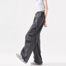 批发工装裤女2024夏季新薄款降落伞兵美式阔腿<b class='q'>休闲</b>速干<b class='q'>运动</b>长裤子