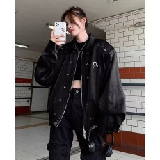 批发春秋新款<b class='q'>男</b>女<b class='q'>夹克</b>外套<b class='q'>男</b>女同款学生情侣款帅气时尚百搭休闲上衣