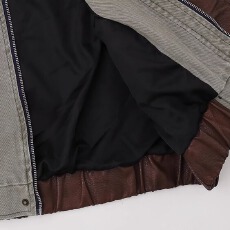 批发2026美式复古数字刺绣双层领<b class='q'>夹克</b><b class='q'>男</b>女宽松假两件情侣牛仔外套