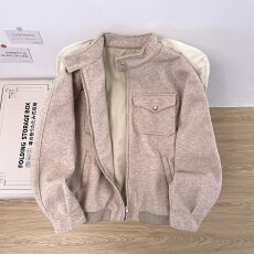 批发2026春季美式潮牌解构拼接立领<b class='q'>夹克</b><b class='q'>男</b>女复古宽松百搭工装休闲外套