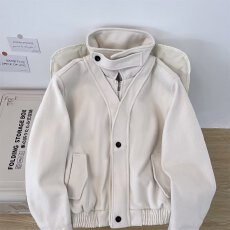 批发2026春季美式复古vintage<b class='q'>夹克</b><b class='q'>男</b>女潮牌宽松短款boxy工装立领外套