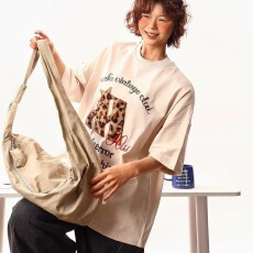 批发美式潮牌<b class='q'>街头</b>复古豹纹毛巾绣短袖男女纯棉260克t恤男字母印花上衣