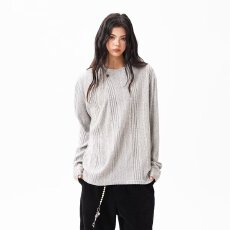 批发老钱风常青树针织卫衣女<b class='q'>男</b>春秋痞帅慵懒风上衣不规则领口长袖T恤