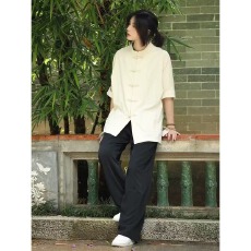 批发款 国风衬衫新中式短袖衬衣女<b class='q'>男</b>夏2026新款休闲宽松中性情侣上衣