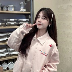 批发原版优质面料 有内里 学院风甜美麂皮绒外套春秋2025新款韩系上衣