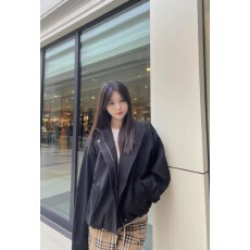 批发美式复古潮牌工装夹克上衣立领女秋<b class='q'>冬</b>季宽松设计感小众廊形外套女