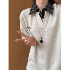 批发250克曼巴棉假两件简皓<b class='q'>卫衣</b>女男夏季刺绣薄款polo短长袖上衣服