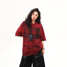 批发美式<b class='q'>街头</b>扎染满印字母嘻哈短袖T恤男女时尚潮牌半袖情侣2026夏季