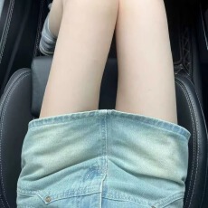 批发高腰牛仔短裙裤女夏季大码胖mm遮肚显瘦梨形身材a字小个子半身裙