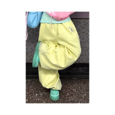 批发纯棉复合380多巴胺辣妹波点印花卫<b class='q'>裤</b>女春宽松<b class='q'>嘻哈</b>爵士舞运动<b class='q'>裤</b>