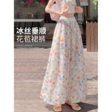 批发彩色花苞<b class='q'>裙裤</b><b class='q'>女</b>春夏2026新款高腰宽松九分薄款阔腿灯笼裤