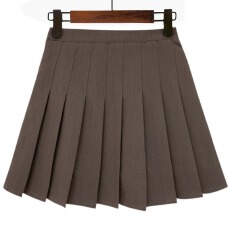 批发百褶裙带内衬女南大街2026春夏a字裙遮肚半身裙子纯色复古短裙