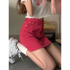 批发高腰a字牛仔半身裙女夏季2026新款小个子遮胯显瘦<b class='q'>包臀</b>裙辣妹<b class='q'>短裙</b>