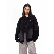 批发港风港麦ins复古工装外套男女春秋潮牌宽松休闲百搭牛仔夹克上衣