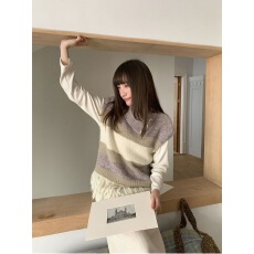 批发<b class='q'>时尚</b>套装女秋冬季设计流苏翻领拼接针织毛衣马甲叠穿打底衫两件套