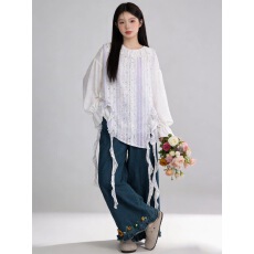 批发日杂风<b class='q'>不规则</b>马甲罩衫背心叠穿娃娃领打底衫春夏季森系套装女装甜