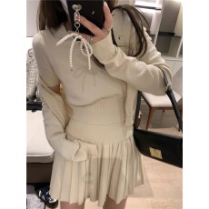 批发2025新款小个子miu系穿搭一整套早<b class='q'>秋</b>灰色针织套装连衣裙子女<b class='q'>秋</b>季