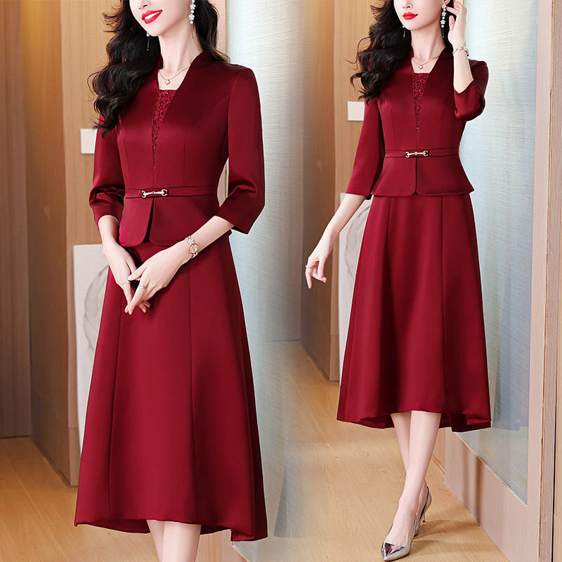 MY13606# 喜婆婆婚宴装新款结婚高端妈妈敬酒礼服旗袍连衣裙女女裝貨源...