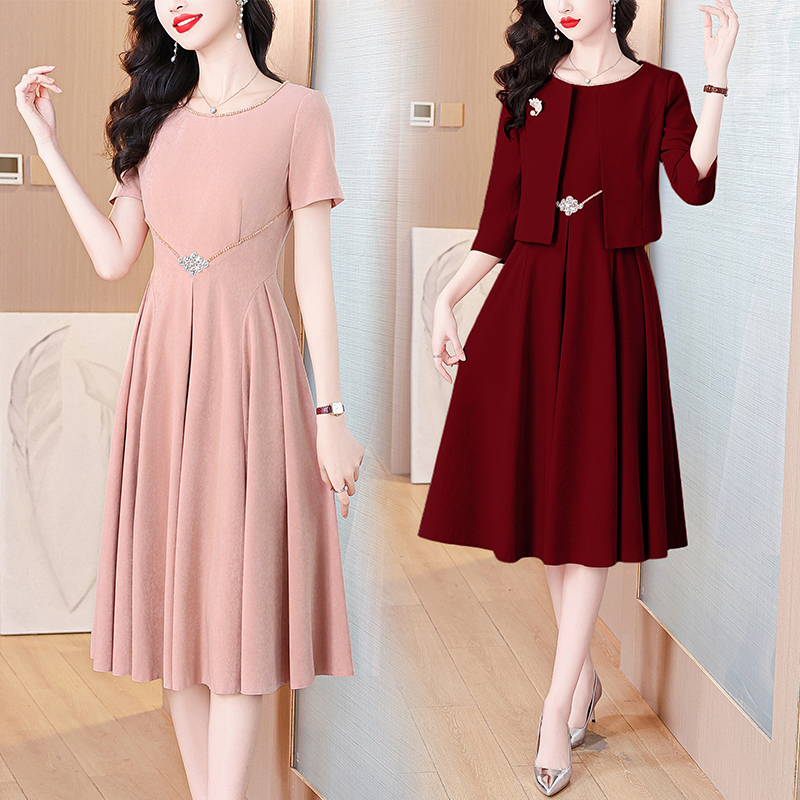 RY1312# 2026新款高端轻奢高级感两件套结婚喜婆婆装妈妈婚宴礼服套...