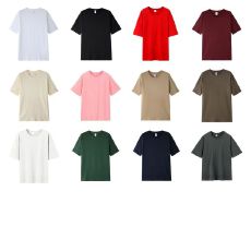 200克纯棉高配精梳紧密有后包领潮牌落肩短袖到300斤可穿光板T恤