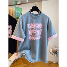 批发美式高街潮牌豹纹字母印花短袖t恤女宽松夏季大码胖MM<b class='q'>女装</b>上衣潮