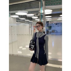 批发实拍 早春甜辣漂亮套装女减龄搭配一整套上衣穿搭配领带