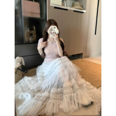 批发实拍 甜美减龄波点蛋糕裙重工<b class='q'>网纱</b>蓬蓬超仙温柔半身裙女