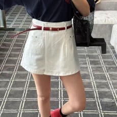 批发CH欧洲站2025夏季新款显瘦牛仔A字半身裙女 高腰时尚潮流气质百搭