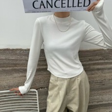 批发SANKE韩版秋季新款时尚雪花羊绒棉长袖T恤<b class='q'>修身</b>显瘦百搭短款女上衣