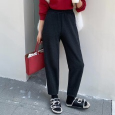 批发烟蒂2025冬季新款时尚宽松显瘦加绒萝卜<b class='q'>哈伦裤</b>小个子<b class='q'>九分</b>奶奶裤女