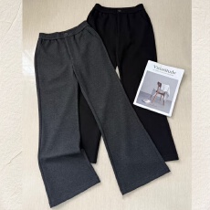 批发yimi欧洲站高腰时尚微喇裤女2025<b class='q'>冬</b>季新款修身长腿显瘦显高拖地裤