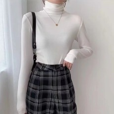 批发missya冬季新款时尚<b class='q'>韩版</b>长袖常规高反领T恤显瘦百搭女上衣打底衫