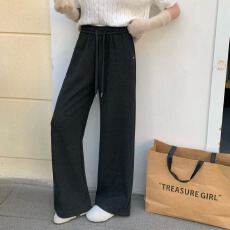 批发yimi<b class='q'>欧洲站</b>2025年冬季<b class='q'>新款</b>时尚休闲呢料筒喇阔腿裤女宽松显瘦显高