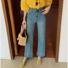 批发DADA欧洲站2026春季新款时尚牛仔裤女高腰十分直筒烟管裤显瘦显高