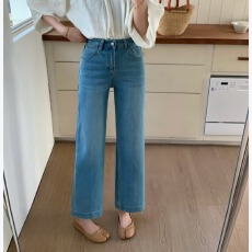 批发DADA<b class='q'>欧洲站</b>2026春夏新款时尚<b class='q'>牛仔裤</b>女高腰九分直筒阔腿裤显瘦显高