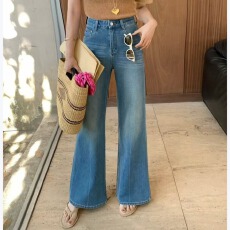 DADA欧洲站2026年春季新款时尚品质微喇牛仔裤女塑型高腰显瘦显高