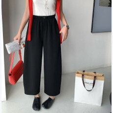 批发一米2026春<b class='q'>夏</b>季新款时尚小个子九分阔腿奶奶裤女宽松大码显瘦显高