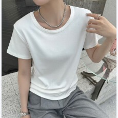 批发SANKE夏季新款时尚潮优可丝棉常规大版圆领短袖T恤<b class='q'>显瘦</b>百搭女上衣