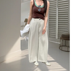 批发逸凡欧洲站2026年夏季新款时尚松紧腰十分裤气球<b class='q'>女</b>裤宽松显瘦显高